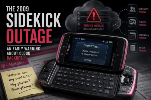 The 2009 sidekick outage was an early warning about cloud backups