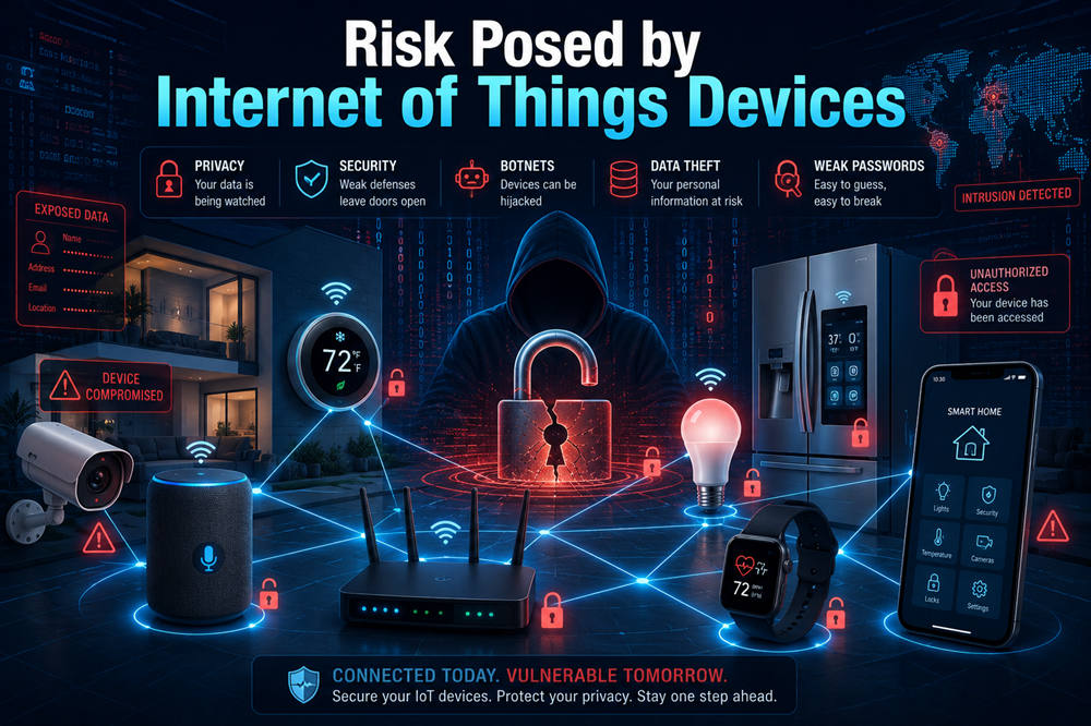 What risk is posed by internet of things devices