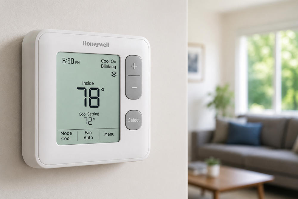 Honeywell thermostat cool on blinking